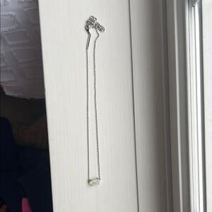 Kendra Scott Silver Chain necklace with White Stone